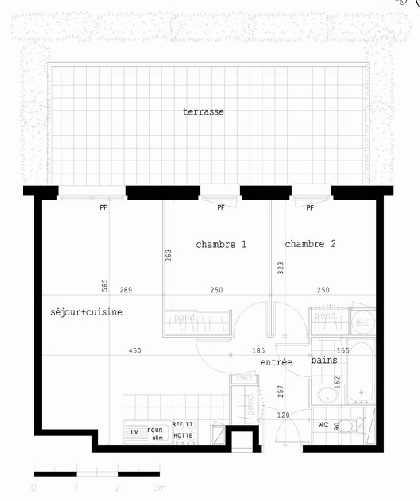 2-bed lot plan example
